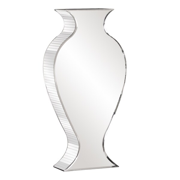 Shop Tall Silver Rounded Mirrored Glass Vase Free Shipping Today
