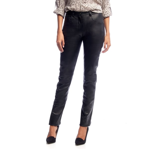 NDK New York Women's Lambskin Leather High-waist Pants - 16347257 ...