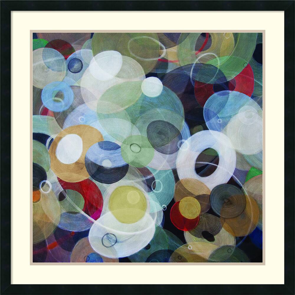 Framed Art Print 'Circles 8' by Michael den Hertog 34 x 34-inch