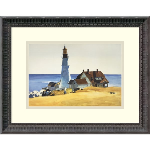 Edward Hopper Lighthouse and Buildings, Portland Head, 1927 Framed