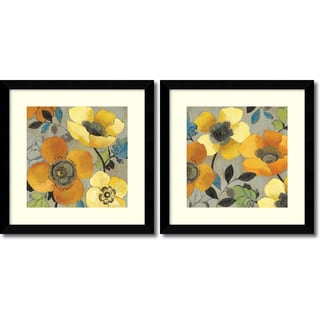 Framed Art Print 'Yellow and Orange Poppies - set of 2' by Allison ...