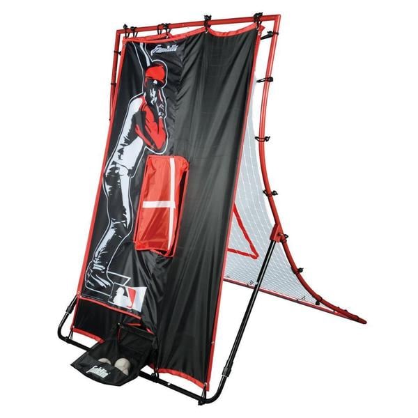 Franklin Sports MLB 65-inch 2-In-1 Switch-Hitter Flyback Return Trainer