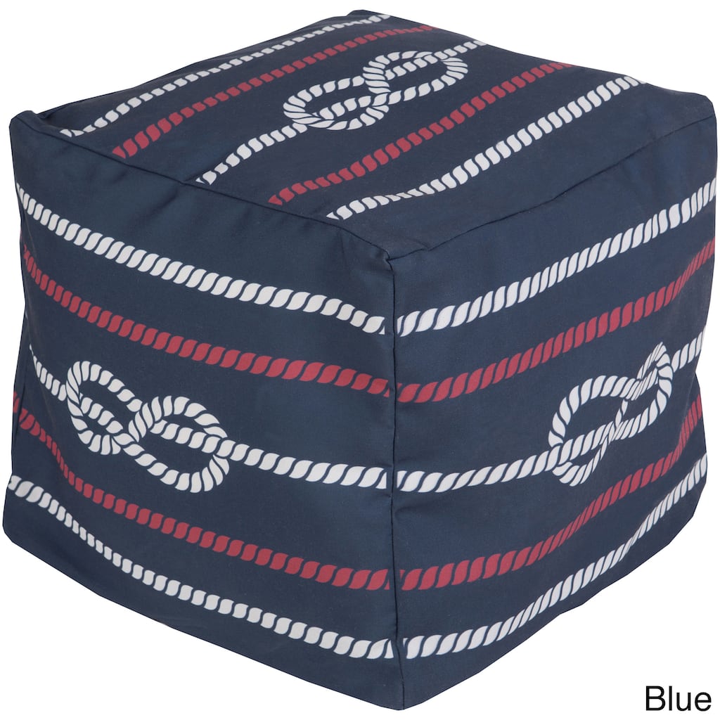 Sailors Knot Outdoor/Indoor Decorative Cube Pouf