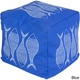 preview thumbnail 7 of 9, Fish Scales Outdoor/Indoor Decorative Cube Pouf