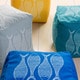 preview thumbnail 11 of 9, Fish Scales Outdoor/Indoor Decorative Cube Pouf