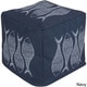 preview thumbnail 3 of 9, Fish Scales Outdoor/Indoor Decorative Cube Pouf