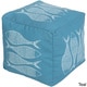 preview thumbnail 6 of 9, Fish Scales Outdoor/Indoor Decorative Cube Pouf