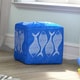 preview thumbnail 1 of 9, Fish Scales Outdoor/Indoor Decorative Cube Pouf