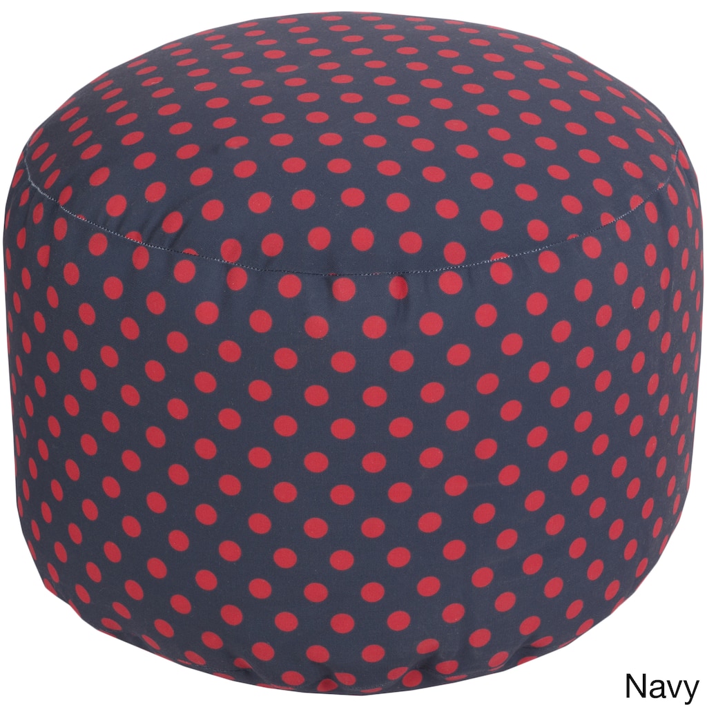 Polka Dots Outdoor/ Indoor Decorative Cylinder Pouf