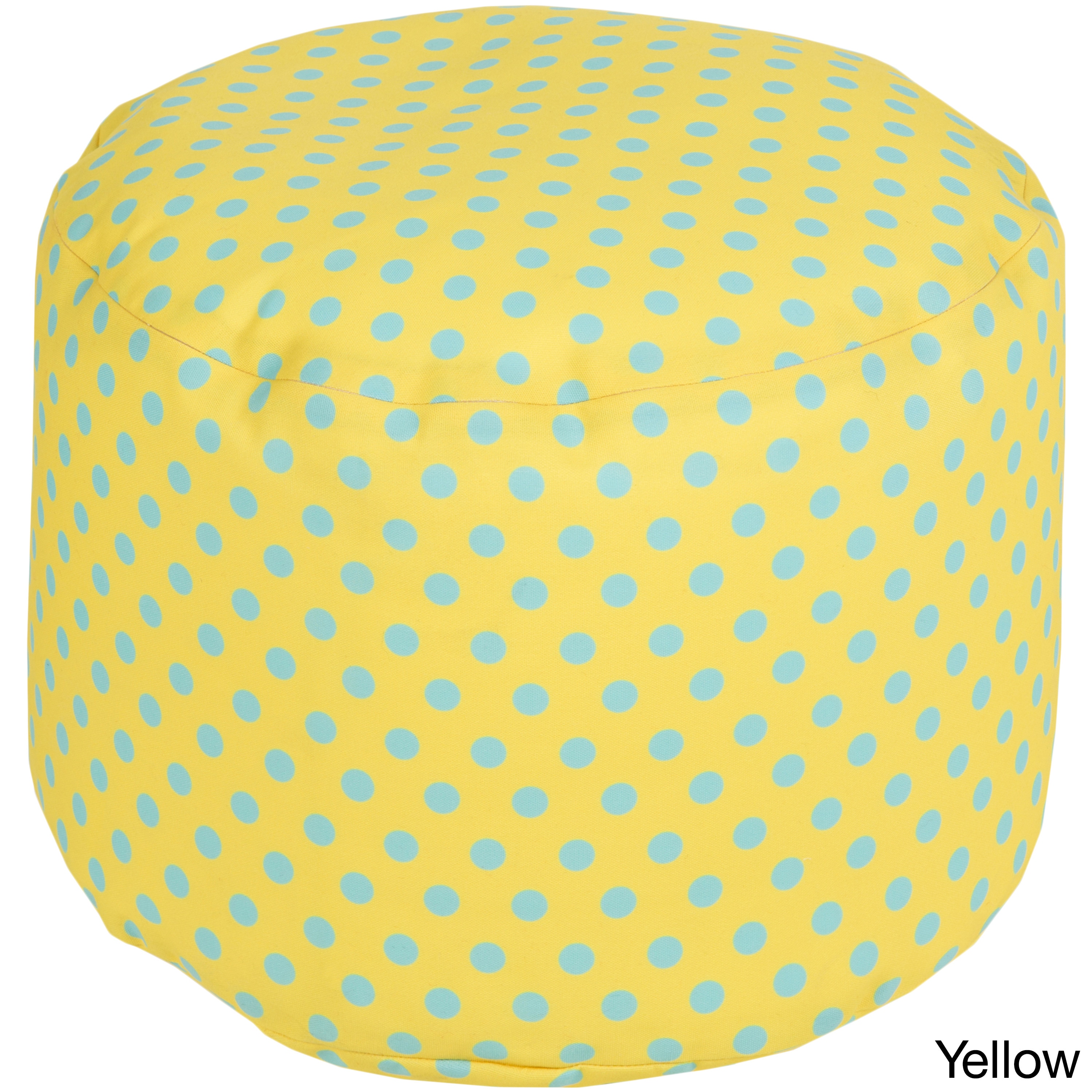 Polka Dots Outdoor/ Indoor Decorative Cylinder Pouf