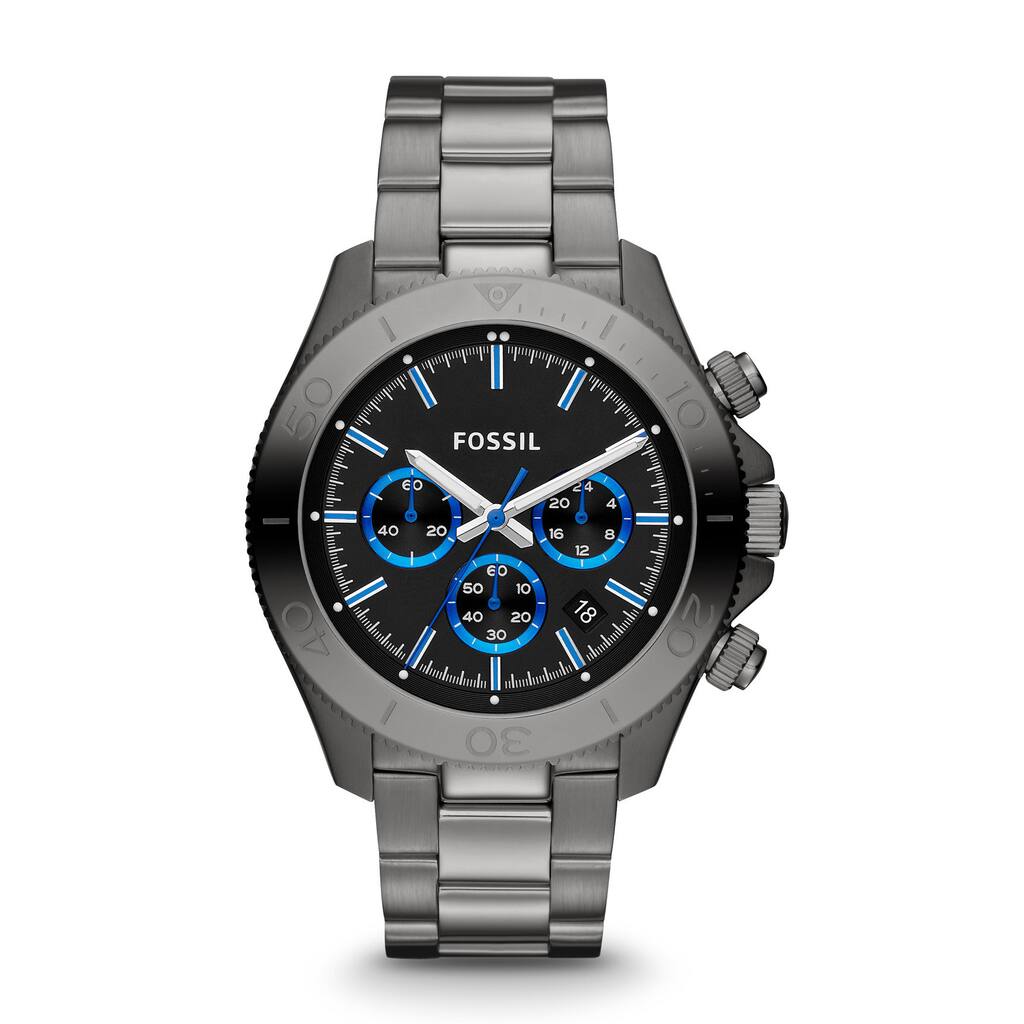 Fossil Men's CH2869 Retro Traveler Analog Quartz Grey Watch - Black