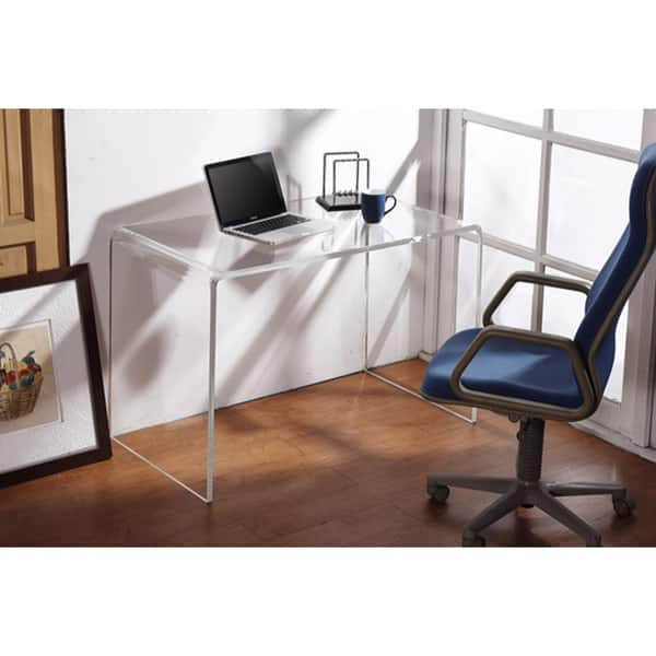 Shop Clear Acrylic Writing Desk Overstock 9172670