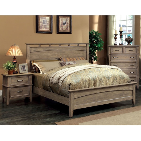 Furniture of America Reas Transitional Oak 3-piece Bedroom Set