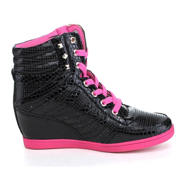 high top heel sneakers
