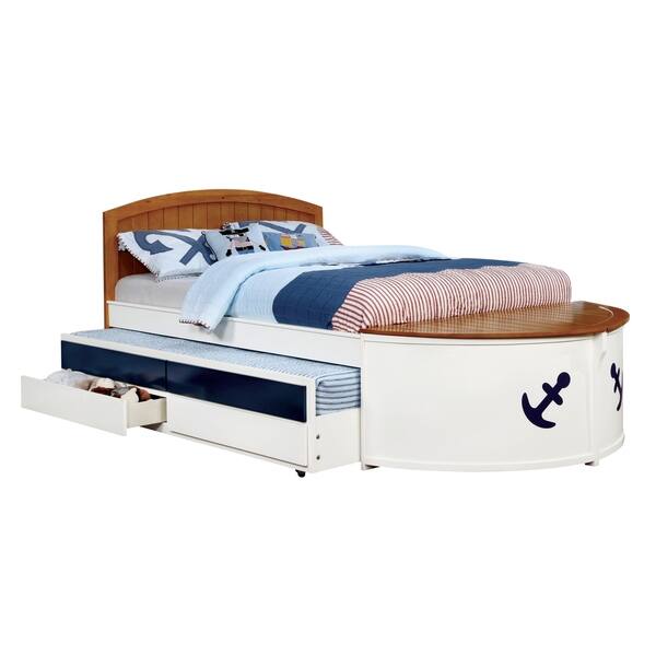 Shop Furniture Of America Zyon Novelty White Twin Solid Wood Bed
