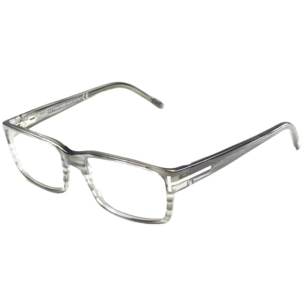 Tom Ford Mens TF5013 FT5013 020 Striped Grey Rectangle Plastic ...