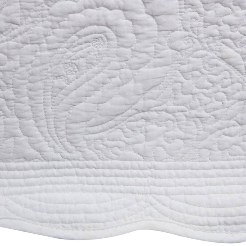 Greenland Home Fashions Paisley Quilted 18-inch Drop Bed Skirt