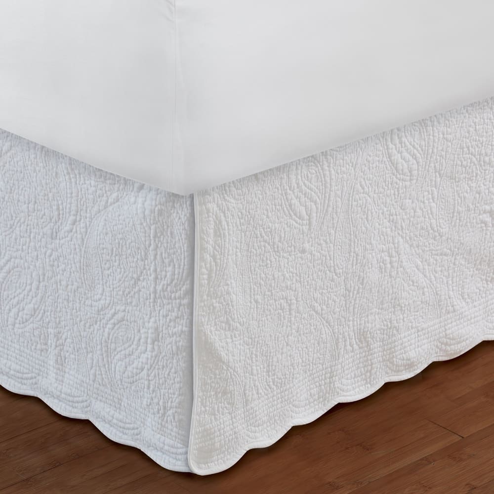Greenland Home Fashions Paisley Quilted 18-inch Drop Bed Skirt