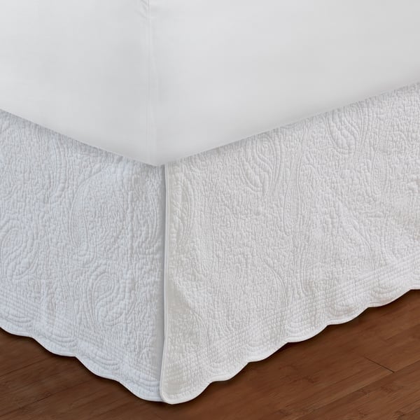  Greenland Home Cotton Voile Dust Ruffle, 15-inch L
