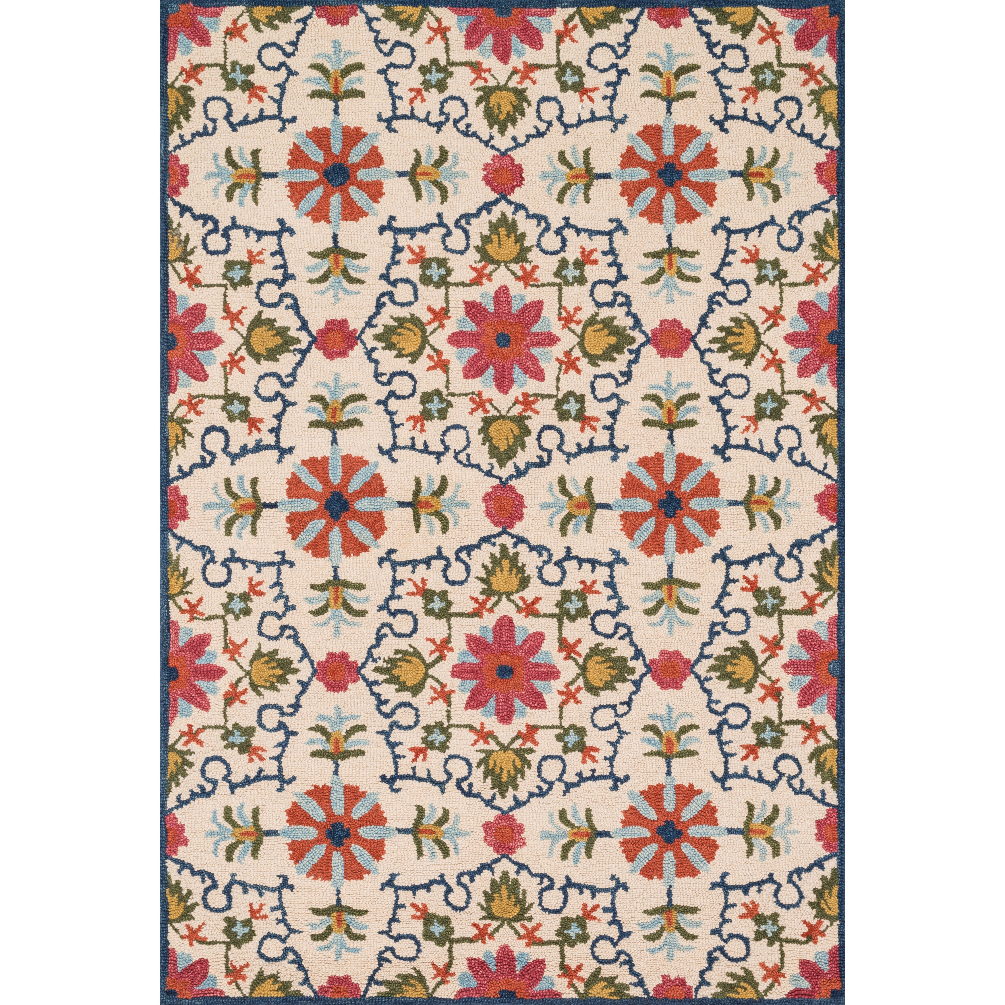 Hand hooked Tessa Garden Rug (36 X 56)