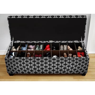 The Sole Secret Black Chain Shoe Storage Bench