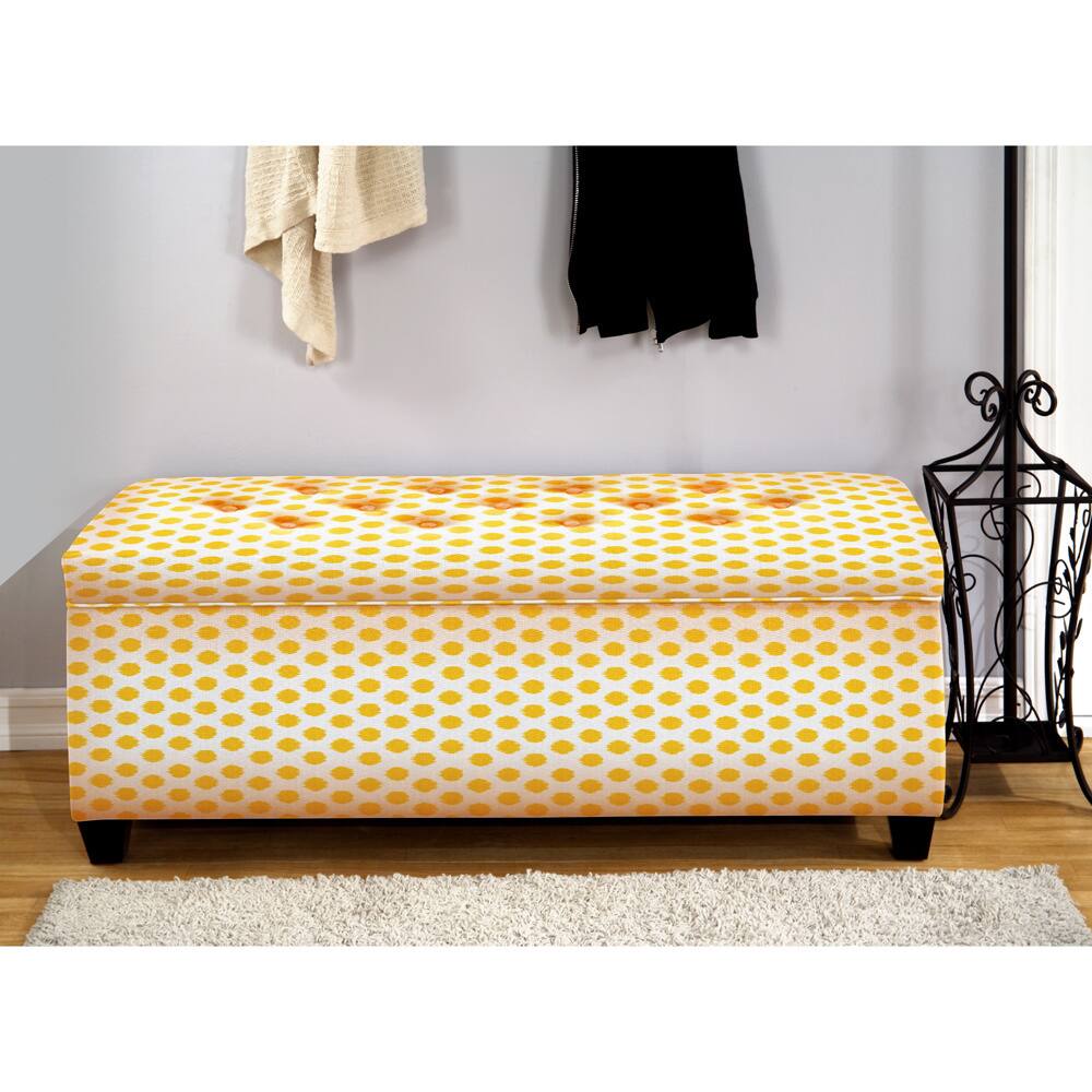 The Sole Secret Jojo Yellow Shoe Storage Bench