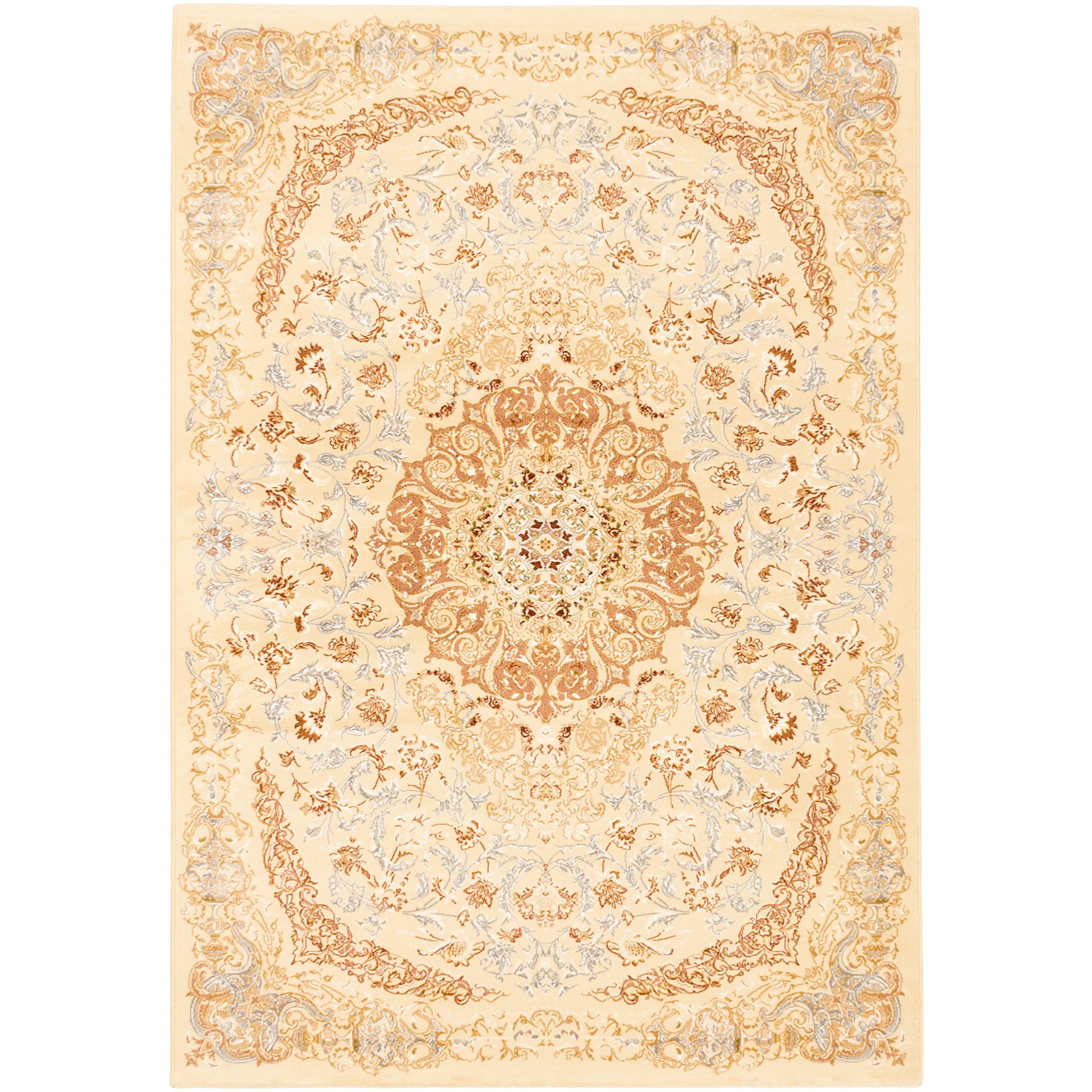 Persia Tabriz Ivory Medallion Rug (710 X 112)