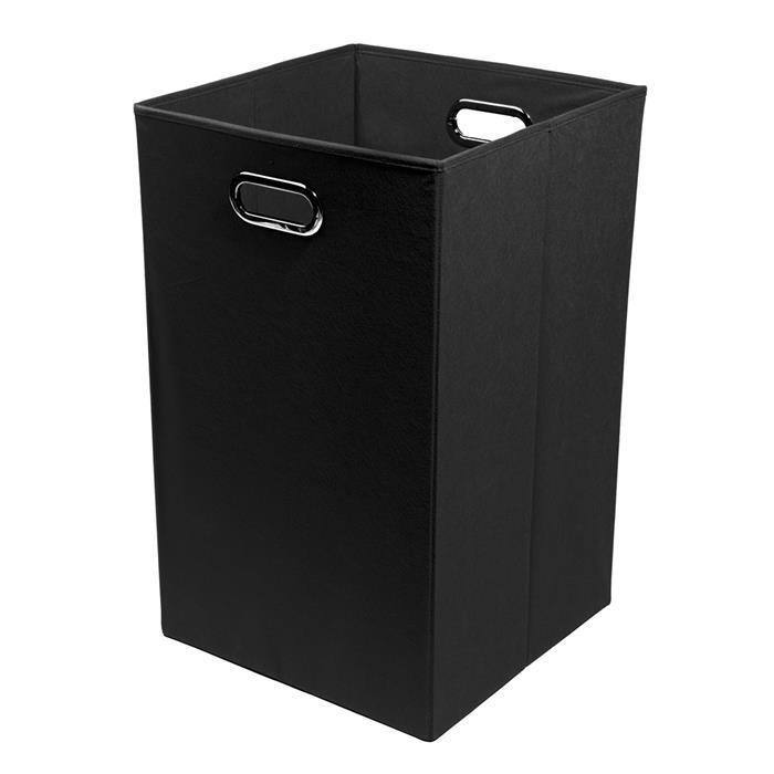 Smarty Pants Solid Black Folding Laundry Basket