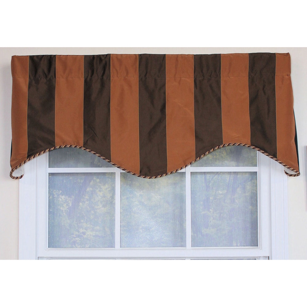 Pascal Faux Silk Stripe Cornice Window Valance