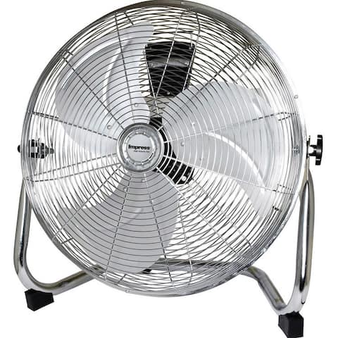 Impress High Velocity Chrome Floor Fan