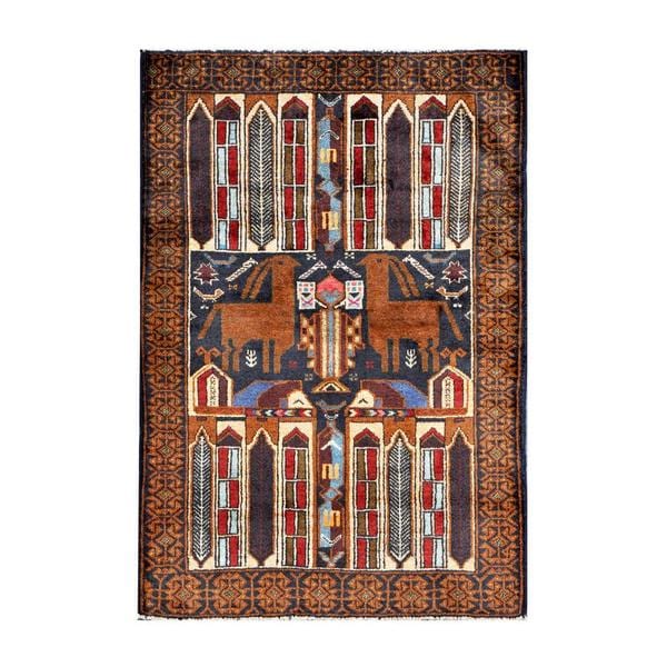 Handmade Herat Oriental Afghan 1950s Semi-antique Tribal Balouchi Wool Rug (Afghanistan) - 2'7 x 3'10