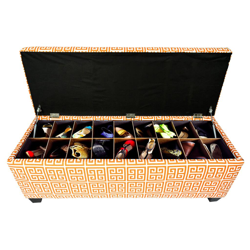 The Sole Secret Orange Towers Shoe Storage Bench