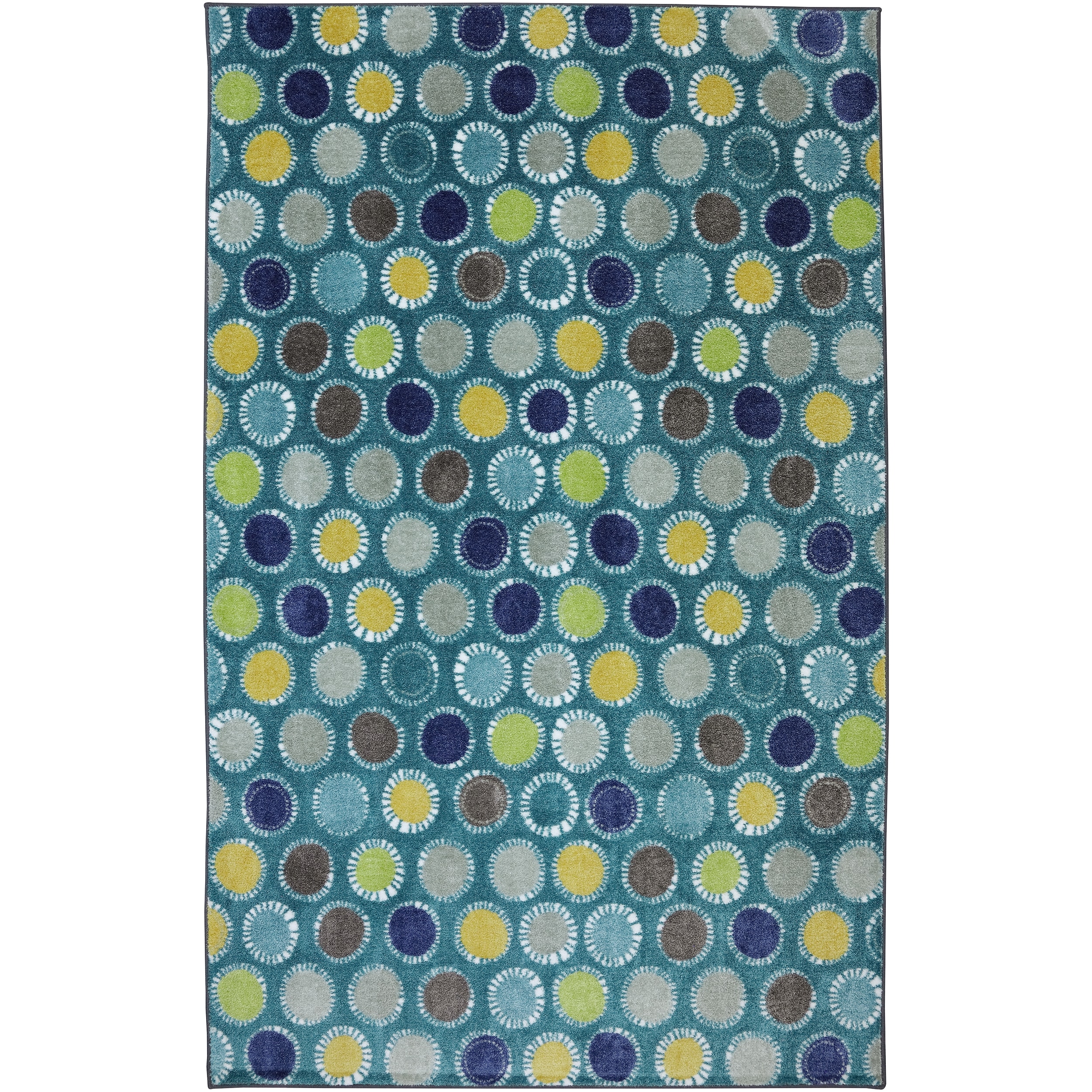 American Rug Craftsmen Crib 2 College Kids Dots Turquoise Rug (5 X 8)