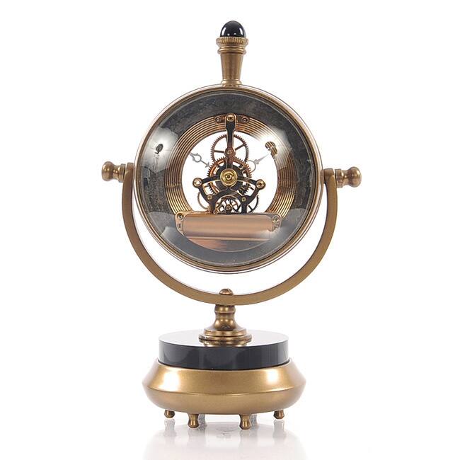 19th Century-inspired Brass Table Clock