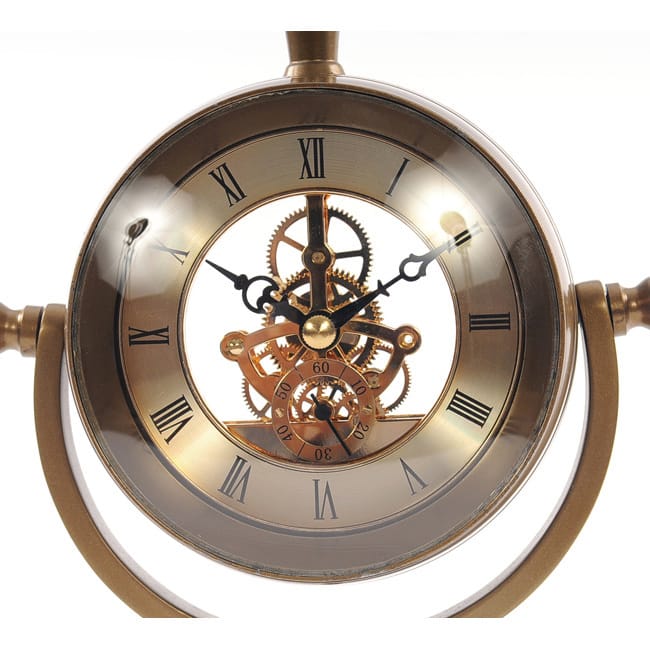 19th Century-inspired Brass Table Clock