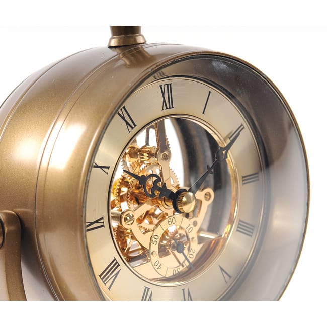 19th Century-inspired Brass Table Clock