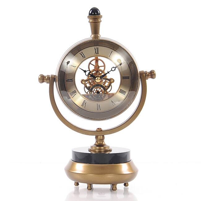 19th Century-inspired Brass Table Clock - Brass Table Clock
