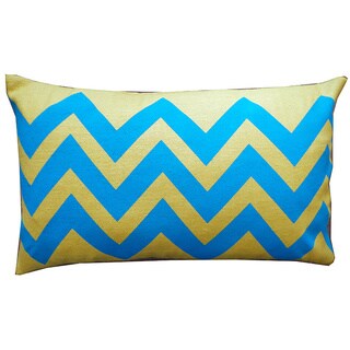 Taylor Marie Mandarin Orange and Natural Chevron Pillow Cover (18 x 18 ...