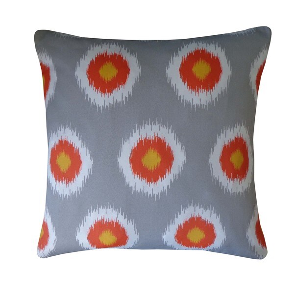 Handmade Sun Orange Polka Dot Pillow - 20" x 20"