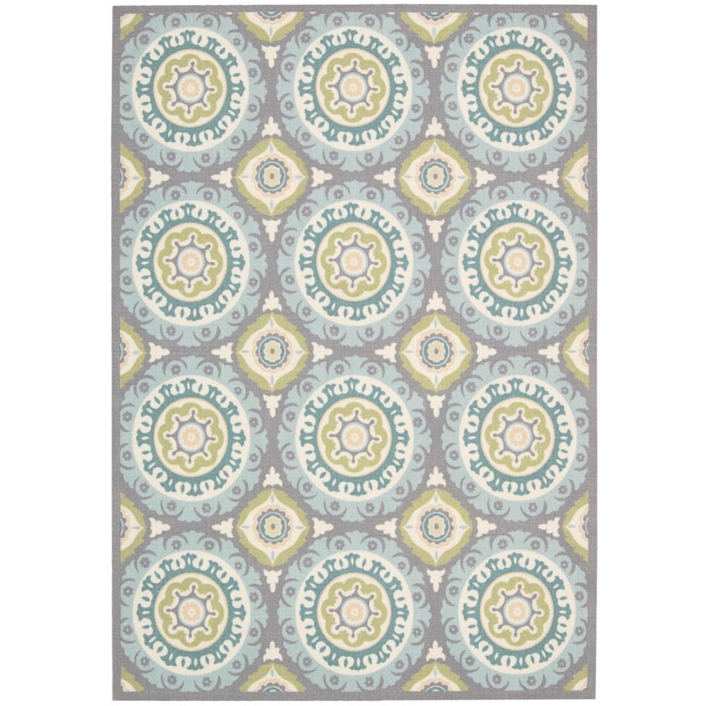 Nourison Waverly Sun And Shade Jade Blue Rug (79 X 1010)