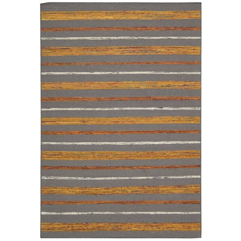 Nourison Spectrum Area Rug - 2'6" x 4' - Grey/Red