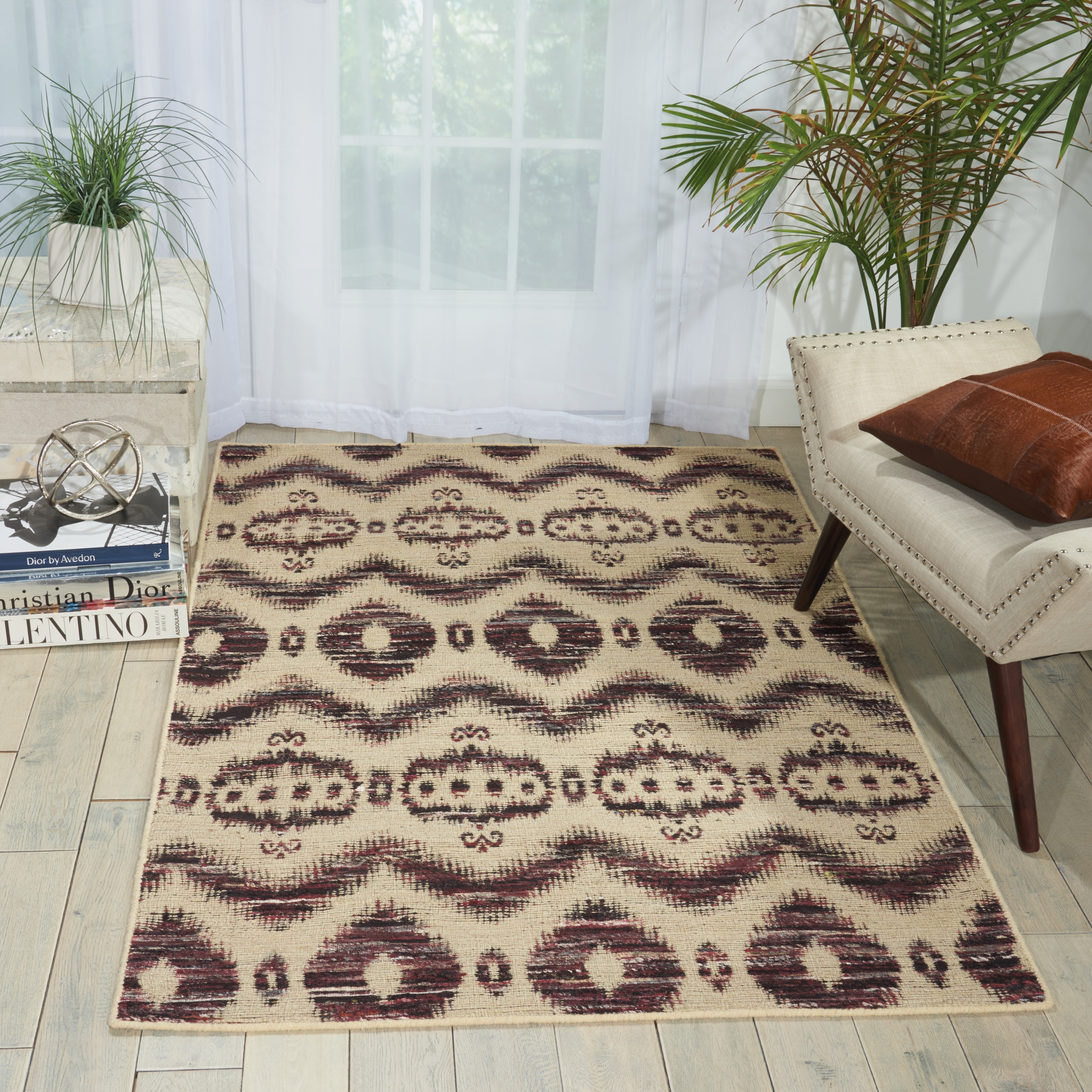 Nourison Spectrum Beige Black Rug (39 X 59)