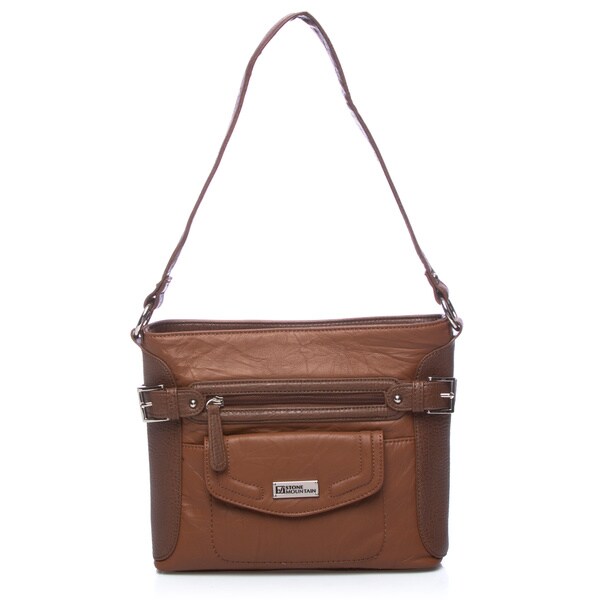 Stone Mountain Leather Stockbridge Bucket Tote Handbag Free Shipping