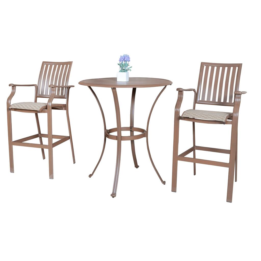 Panama Jack Island Breeze 3-piece Slatted Pub Table Set