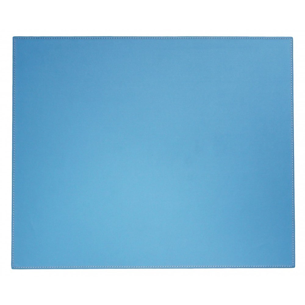 Sky Blue Faux Leather Table Mat
