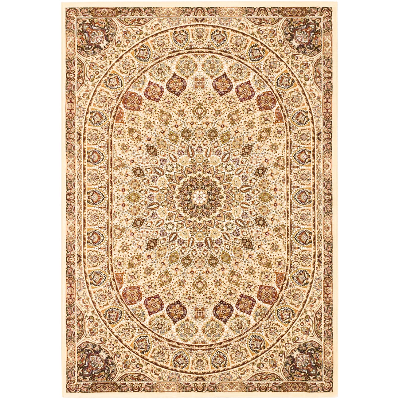 Persia Isfahan Cream Medallion Rug (710 X 112)