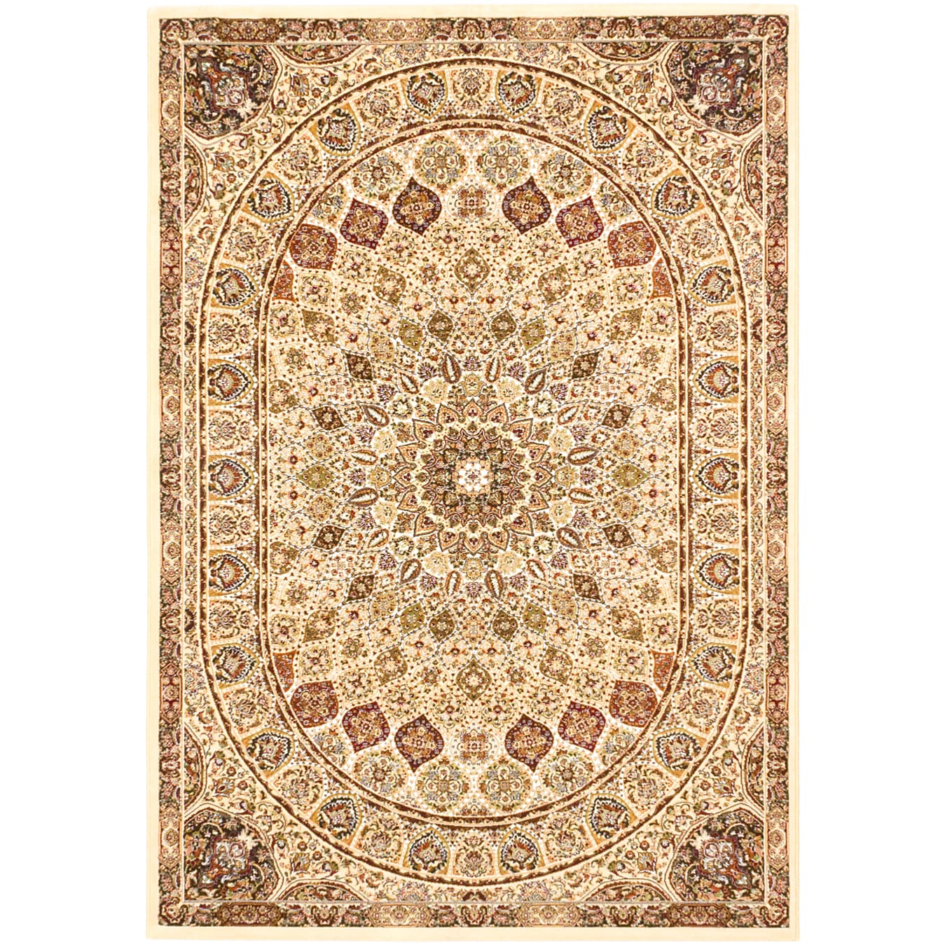 Persia Isfahan Cream Medallion Rug (311 X 53)