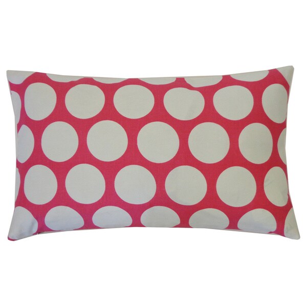 Handmade Polka Dot Pink Kids Polka Dot Pillow - 12" x 20"