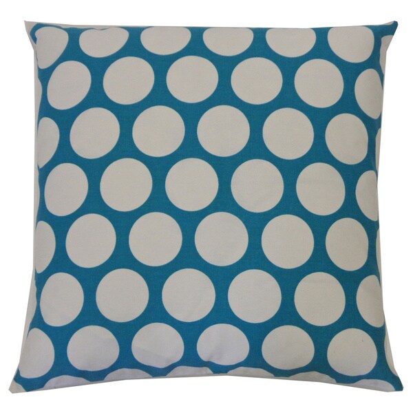 Handmade Polka Dot Aqua Kids Polka Dot Pillow - 20" x 20"
