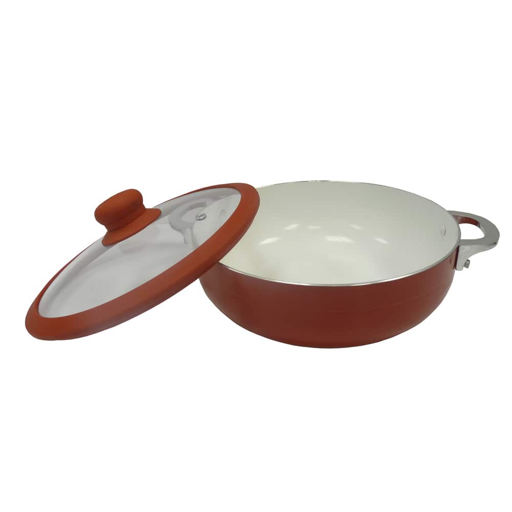IMUSA 6.9 qt. Red Ceramic Nonstick Caldero